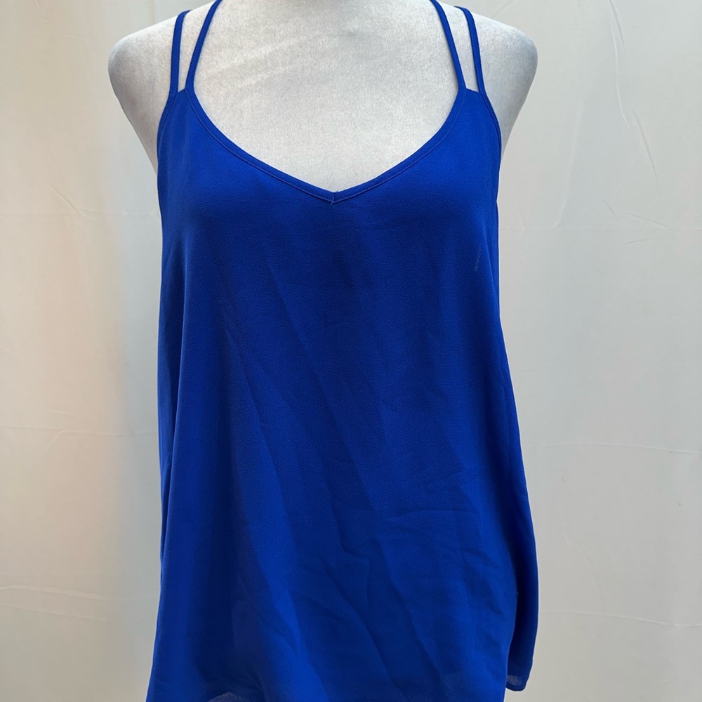 Naked Zebra Royal Blue Double-Strap V-Neck Camisole M